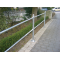 Sikkerhedsgel�nder / | afgr�nsningsgel�ndere | Fast stolpe til topstang til indst�bning i beton | Mellemste stolpe til topstang | varmgalvaniseret og lakeret (RAL 7016)
